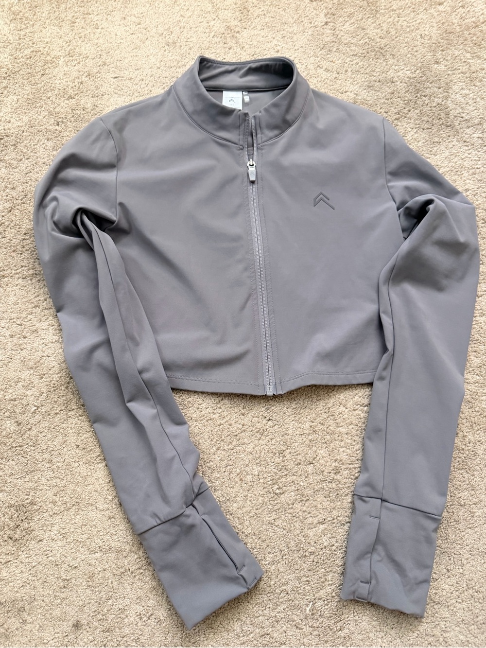 Oner Active Cropped Zip-Front Jacket - Ash Gray